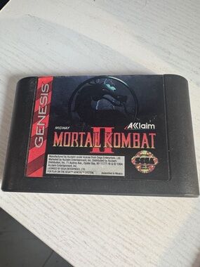 Genesis Mortal Kombat II Video Game Cartridge - Black/Red